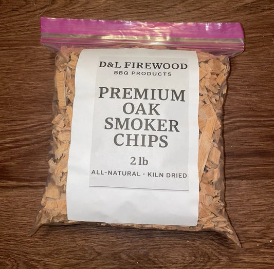 Oak Wood Smoking Chips – 2 lb Bag of All-Natural BBQ Flavor